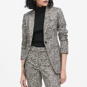 NWT Banana Republic Metallic Leopard Long Blazer